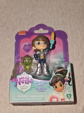 Nickelodeon Nella Figure in Blue, Silver & Brown with Green Frog